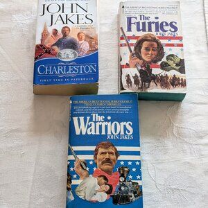 VTG Unread Lot of 3 John Jakes PB Charleston & American Bicentennial Series